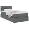 vidaXL Krevet s madracem i skladi&scaron;tem Tamno siva 90 x 190 cm