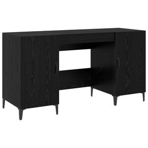 vidaXL Stol Crni hrast Konstruirano drvo 140 x 50 x 75 cm