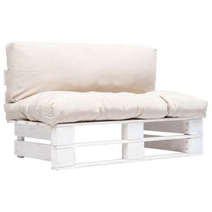vidaXL Vrtna sofa od paleta od borovine s jastucima boje pijeska