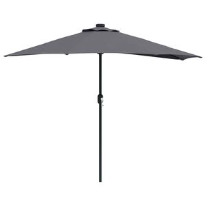 vidaXL Vrtni suncobran 294 x 150 x 224 cm Poliester i čelik Antracit