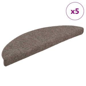vidaXL Prostirke za stepenice, samoljepljive, 5 kom, 56x17x3 cm, bež, poluokrugle
