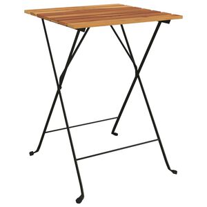 vidaXL Sklopivi bistro stol 55 x 54 x 71 cm masivna tikovina i čelik