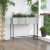 vidaXL Povišeni Vrtni Planter Srebrno 100 x 26 x 82 cm Cinkani čelik