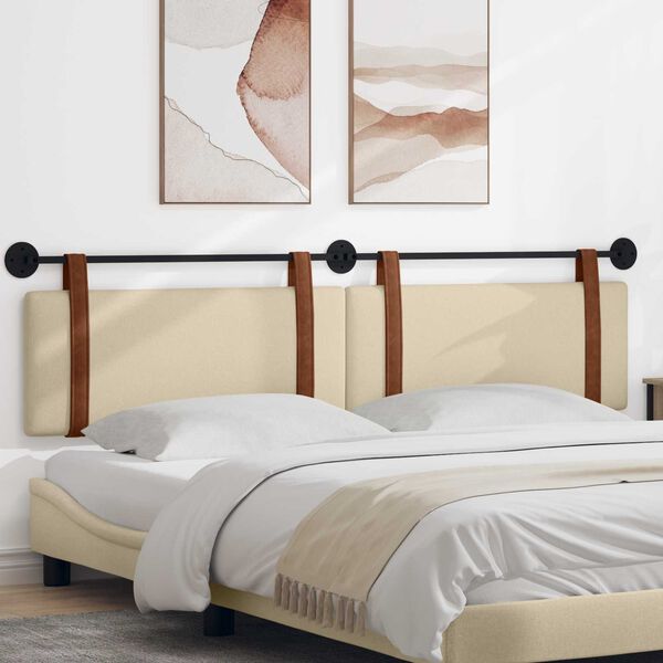 vidaXL Držeće uzglavlje Zidne Krema 210 x 55 x 5 cm Antikni PU
