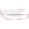 vidaXL Metalni okvir za krevet s uzglavljem crni 193x203 cm