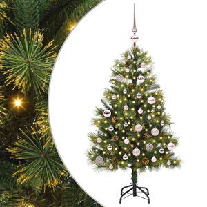 vidaXL Umjetno Drvo za Božić s &Scaron;i&scaron;arkama Zelena 150 cm