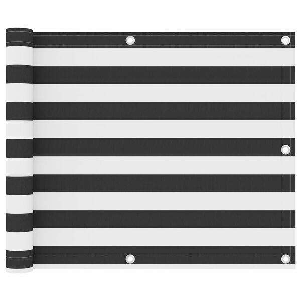 vidaXL Balkonski zastor antracit i bijeli 75x600 cm od tkanine Oxford