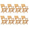 vidaXL Sklopive stolice 8 kom 55x62x90 cm Masivno drvo Teak