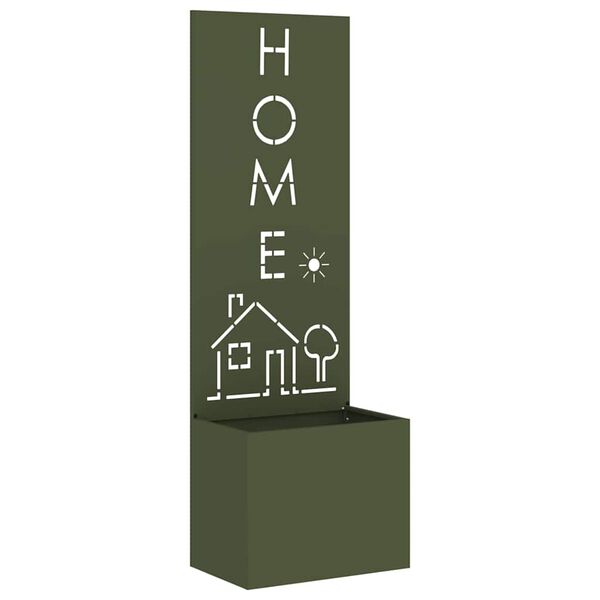 vidaXL Privatnost u vrtu Rezbarija Maslinovo zelena 50 x 140 cm