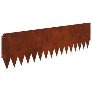 vidaXL Ograda oko Travnjaka 10 pcs 103 x 30 cm Čelik Rđa