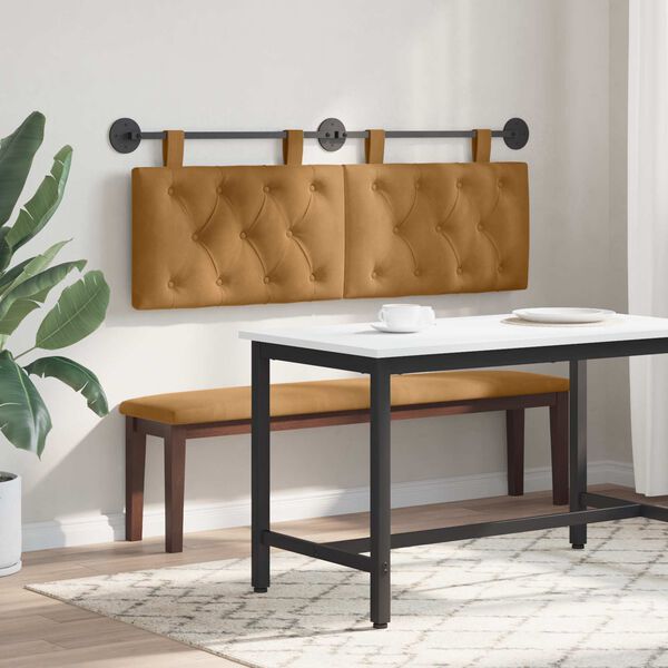vidaXL Držeće uzglavlje Zidne Smeđa 150 x 55 x 7 cm Bar&scaron;un