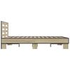 vidaXL Okvir za krevet boja hrasta 135x190cm konstruirano drvo i metal