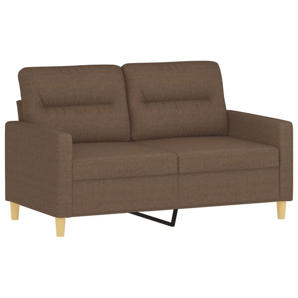 vidaXL 4-dijelni set sofa s jastucima smeđi od tkanine