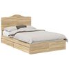 vidaXL Krevet s od storage Sonoma hrast 120 x 200 cm Konstruirano drvo
