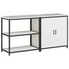 vidaXL Kuhinjski set za pohranu s policom 2 pcs Bijelo Čelična vrata
