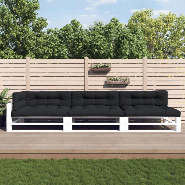 vidaXL Jastuci za palete 7 kom crni od tkanine