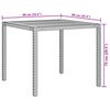 vidaXL Vrtni stol od poliratana i bagremovog drva 90 x 90 x 75 cm sivi