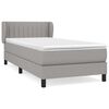 vidaXL Box spring krevet s madracem svjetlosivi 90x190 cm od tkanine
