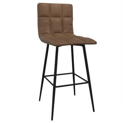 vidaXL Barski stolac od umjetne kože tamnosmeđi