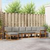 vidaXL Set vanjskih sofa s jastukom 7 pcs Prirodna i svijetlo siva