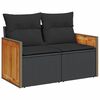 vidaXL 7-dijelni set vrtnih sofa od poliratana s jastucima crni