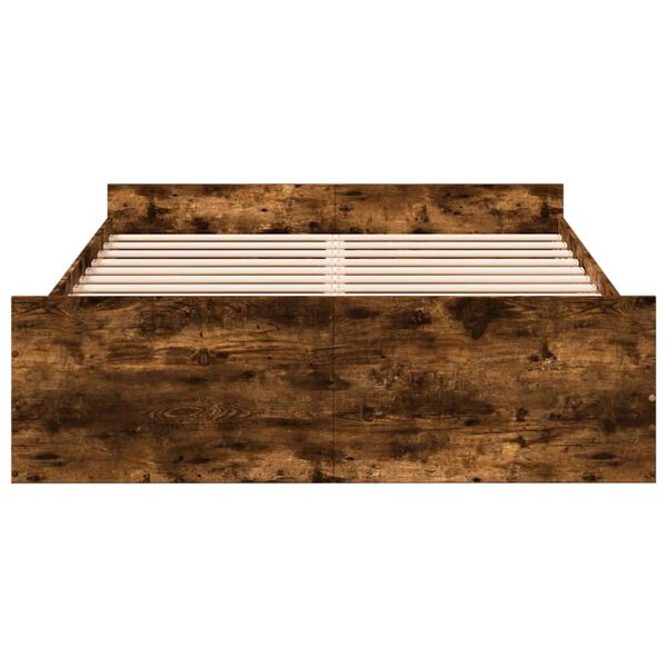 vidaXL Okvir kreveta s ladicama boja hrasta 140x190 cm