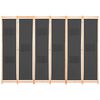 vidaXL Sobna pregrada sa 6 panela od tkanine 240 x 170 x 4 cm siva