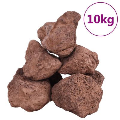 vidaXL Vulkansko kamenje 10 kg crveno 10-30 cm