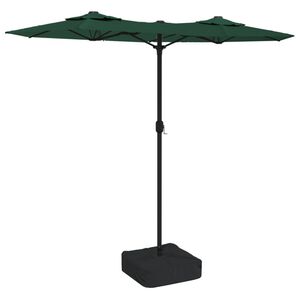 vidaXL Dvostruki vrtni suncobran zeleni 316 x 145 cm