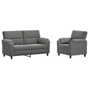 vidaXL Set sofe 2 pcs Tamnosiva Bar&scaron;un