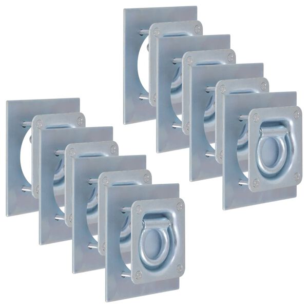 vidaXL Obruči za Vezanje Tereta za Prikolicu 8 kom Pocinčani Čelik 2000 kg