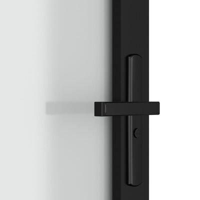 vidaXL Unutarnja vrata 102,5 x 201,5 cm crna od mat stakla i aluminija