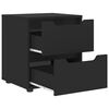 vidaXL Noćni ormarić VISNES crni 45x40x50 cm izrađeno drvo