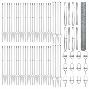 vidaXL Stup za ogradu Srebrna