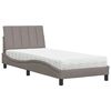 vidaXL Krevet s madracem Hanko smeđesivi 80x200 cm od tkanine