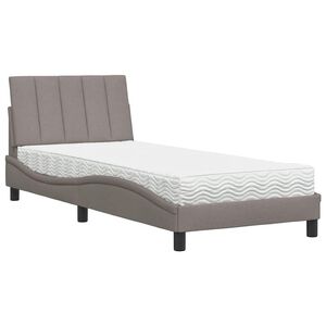 vidaXL Krevet s madracem Hanko smeđesivi 80x200 cm od tkanine