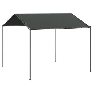 vidaXL Nadstre&scaron;nica antracit 4 x 4 m od čelika i tkanine
