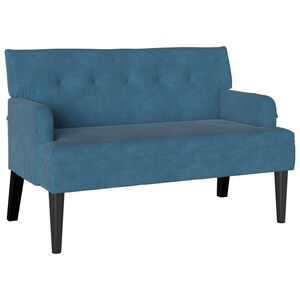 vidaXL Chesterfield klupa Plava 112 x 65,5 x 75 cm Bar&scaron;un