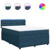 vidaXL Krevet box spring s madracem plavi 160 x 200 cm bar&scaron;unasti