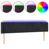 vidaXL LED uzglavlje crno 203x16x78/88 cm bar&scaron;unasto
