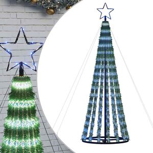 vidaXL LED božićno drvce 275 LED plavo 180 cm