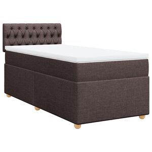 vidaXL Krevet s oprugama i madracem tamnosmeđi 80x200 cm od tkanine
