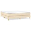 vidaXL Okvir za krevet s oprugom krem 160x200 cm od tkanine