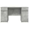 vidaXL Stol s ladicama Beton siva 140 x 49 x 76 cm Konstruirano drvo