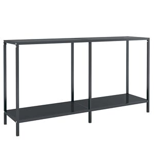 vidaXL Konzolni stol crni 140 x 35 x 75,5 cm od kaljenog stakla