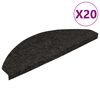 vidaXL Samoljepljivi otirači za stepenice 20 kom crni 56 x 17 x 3 cm