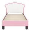 vidaXL Okvir kreveta za malu djecu s naslonom Ružičasta 70 x 140 cm PU