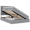 vidaXL Krevet s od storage Svijetlo siva 140 x 200 cm Lažna koža
