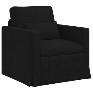 vidaXL Sofa Crna 78 x 78 x 80 cm tkanina