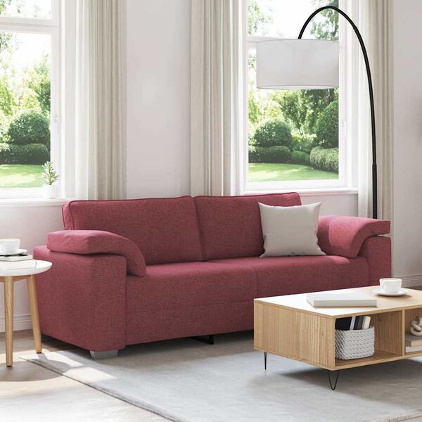 vidaXL Sofa Vinska crvena 219 x 77 x 82 cm tkanina